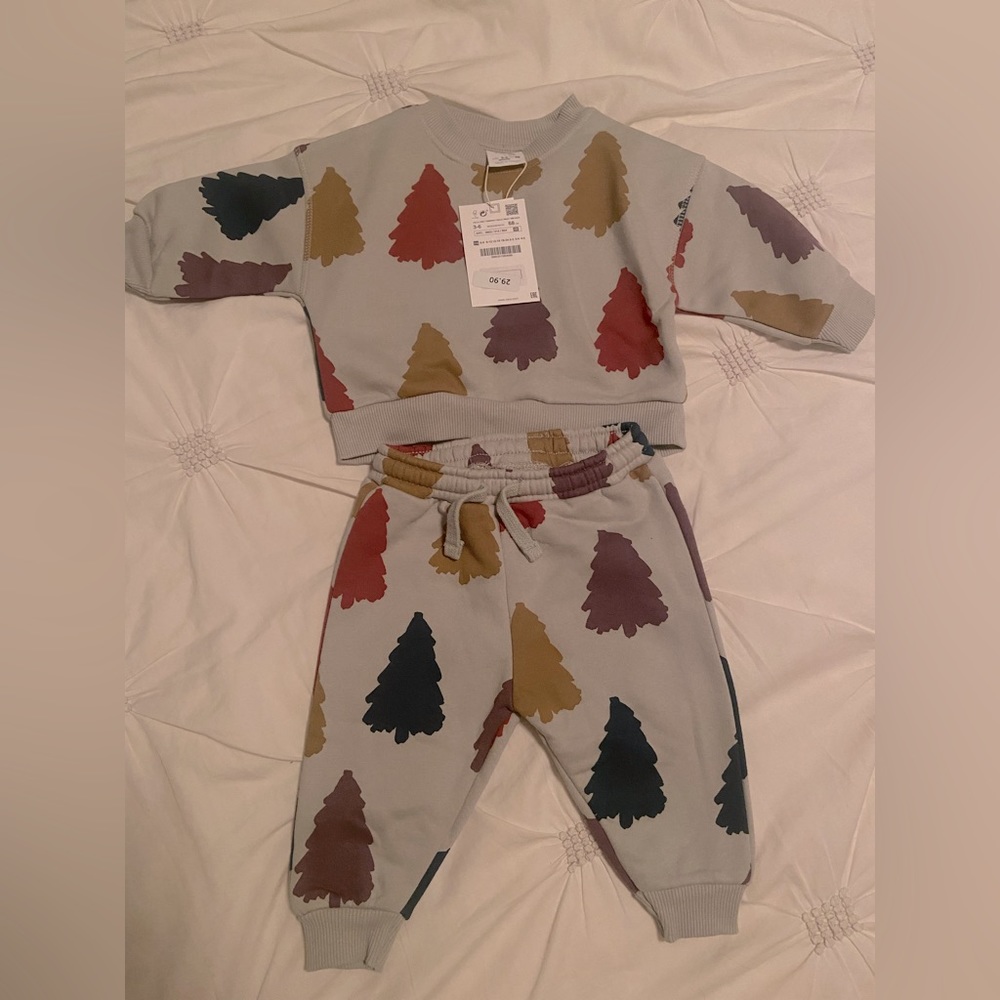 Zara baby fleece suit 3-6 months